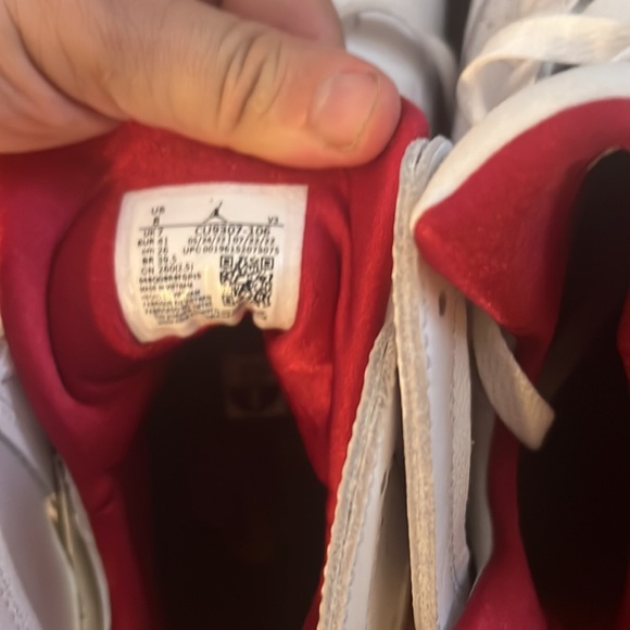 NIKE AIR JORDAN 7 RETRO WHITE-BLACK-CARDINAL RED(CU9307106) MENS SIZE 8 - Picture 4 of 5